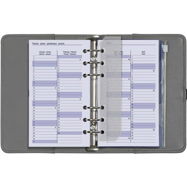 6316-25-26 170 x 95 mm Personal 6 Ringagenda Organizer Fügt Weekly Complete Set ein EN DE FR NL 2026